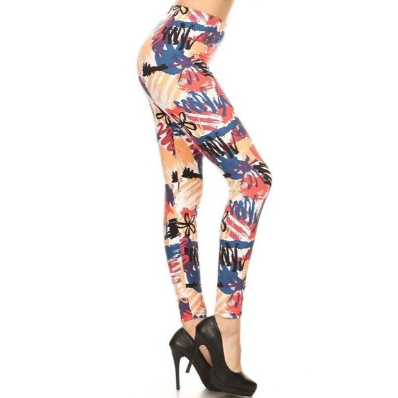 Plus Size Womens Art Class Art Class‎ Scribbles Printed Knit Legging - Picture 2 of 4